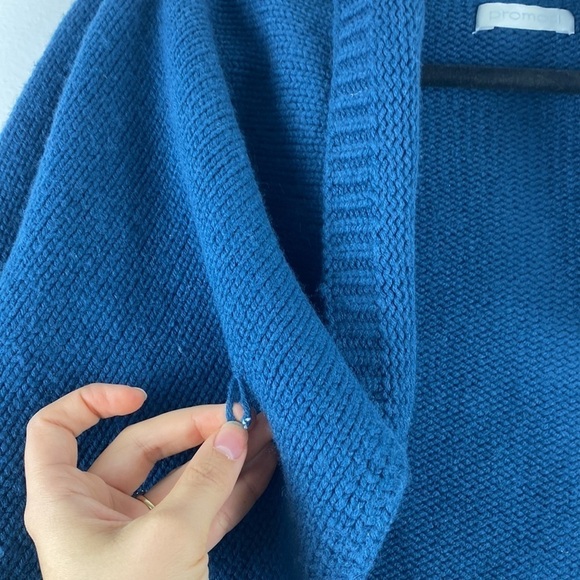 Promod Blue Open Front Cardigan Knit Acrylic/Wool Blend Medium - Picture 5 of 7